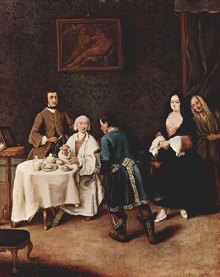 Pietro Longhi Besuch bei einem Lord Norge oil painting art
